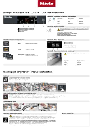 Miele Diskmaskin, PTD 703 AE