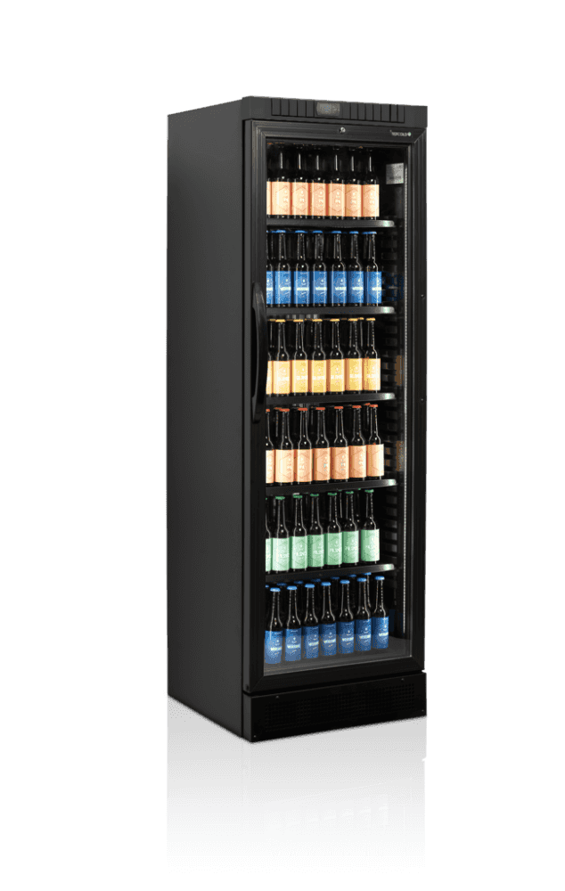 Tefcold, CEV435 BLACK, Svart flaskkyl